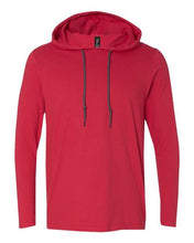 Load image into Gallery viewer, Softstyle® Lightweight Hooded Long Sleeve T-Shirt