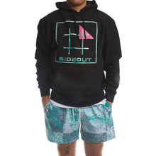 Load image into Gallery viewer, Turquoise Batik Unisex Hooded Sweatshirt