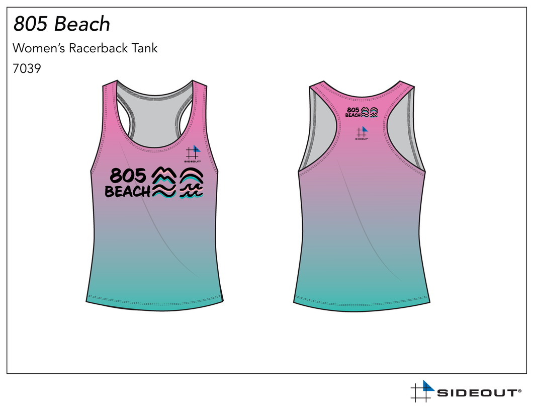 805 Beach 2025 Team Racerback Tank Top