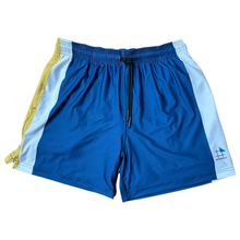 Load image into Gallery viewer, Jordan Hoppe Spirit Men's Blue Gold and White Volley Shorts
