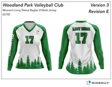 Load image into Gallery viewer, CUSTOM Woodland Park Women's Long Sleeve Jersey (WHITE)

