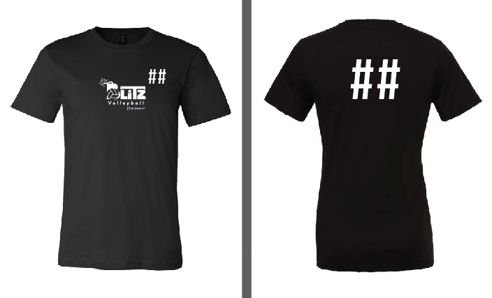 CUSTOM Blitz Volleyball Practice Black Shirts