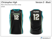 Load image into Gallery viewer, Christopher High Black Men's Sleeveless Jersey

