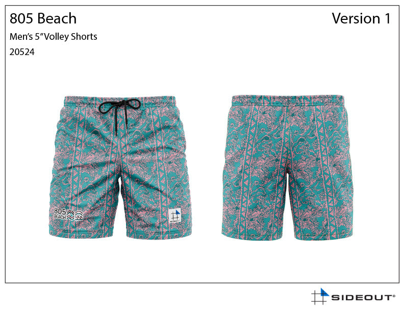 805 Beach Deep Sea Men's Volley Shorts