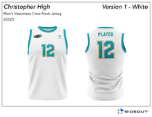 Load image into Gallery viewer, Christopher High White Men's Sleeveless Jersey
